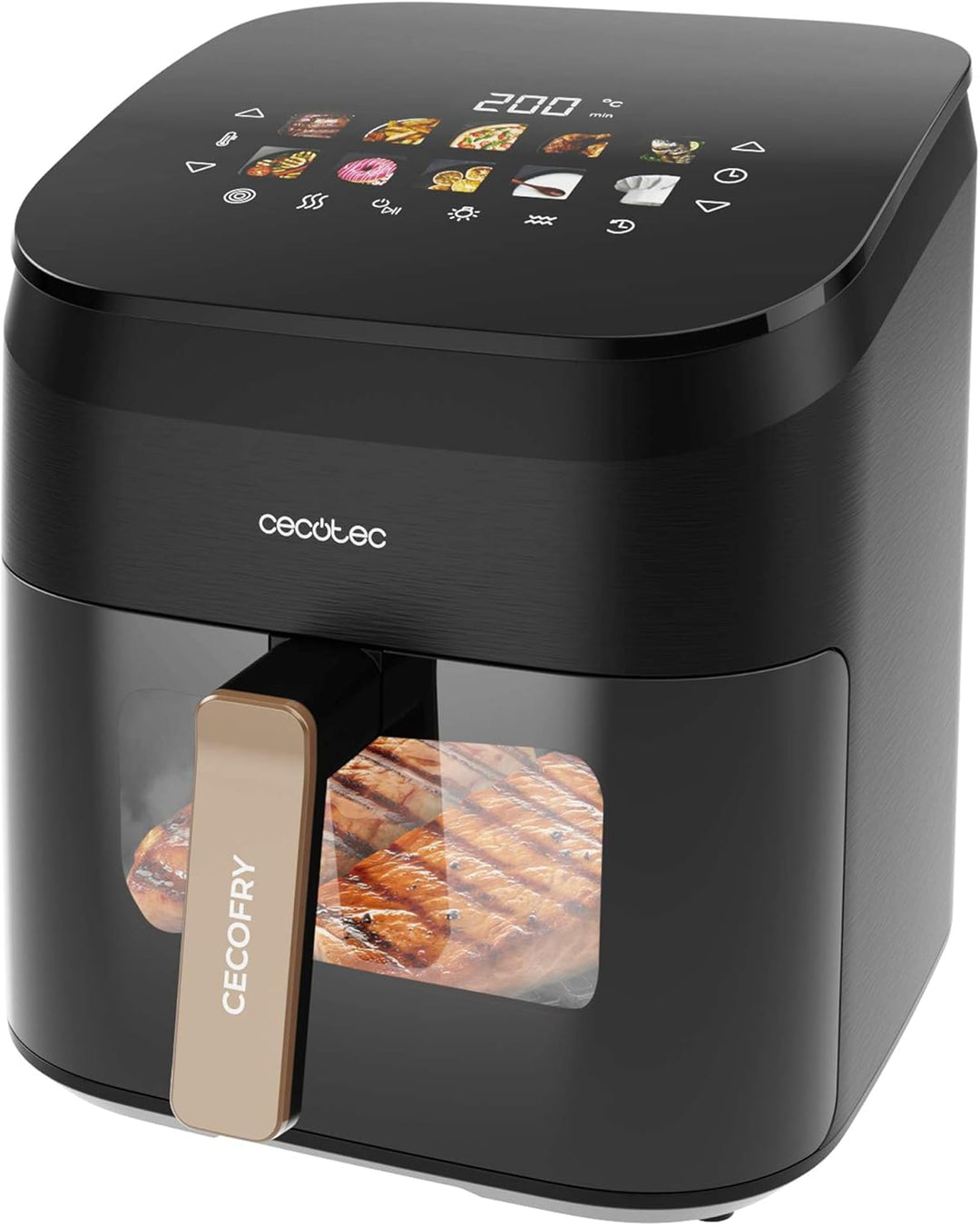 Cecotec Heissluftfritteuse ohne Öl - 6,5L - Grill - Doppelwiderstand - Integrierter Smoker - Air Fry