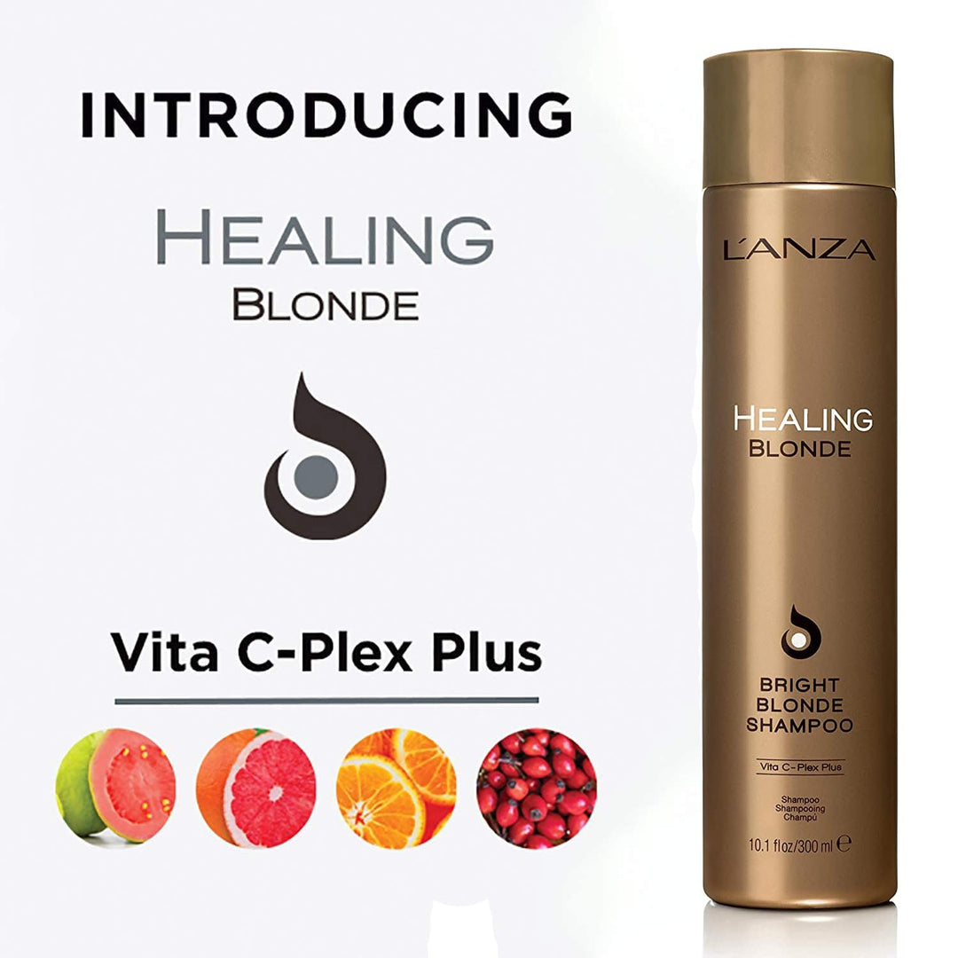 L'ANZA Heilende Blondine Hellblondes Shampoo (300 ml), Für Natürliches & Entfärbtes Blondes Haar - V