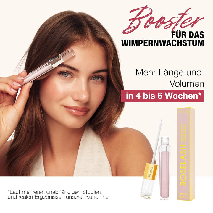 ROSEGOLD ROSELASH Wimpernserum natürliches Serum für längere, dichtere und dickere Wimpern - Zu 95%