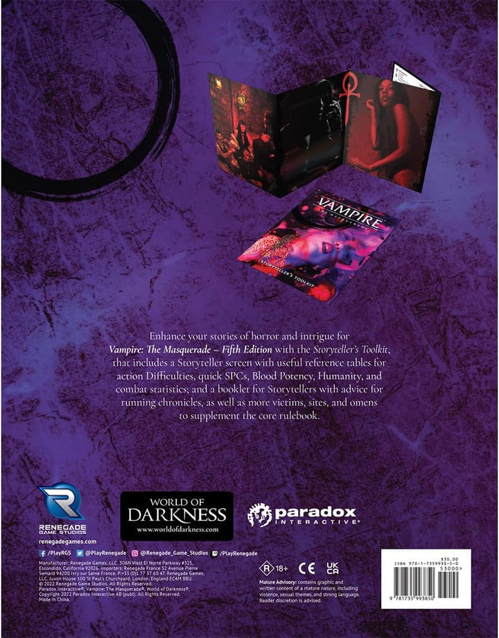 Vampire The Masquerade Storyteller Screen & Toolkit