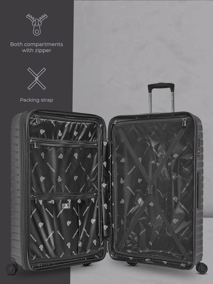 Hartschalen Check-in Koffer | Grosser XL Trolley 52 x 31 x 75 cm von 101 auf 110 Liter erweiterbar |