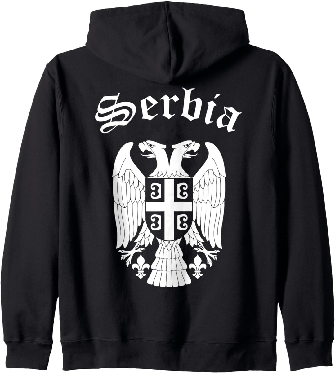 Serbia T-Shirt Serbien Wappen Adler für Damen und Herren Kapuzenjacke