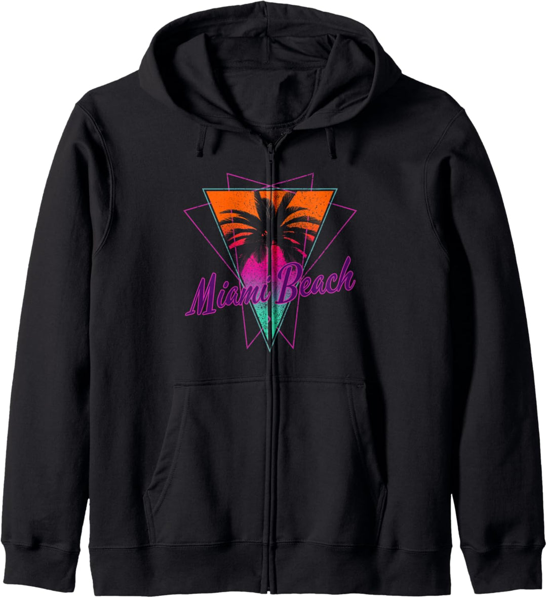 Miami Beach Retro Florida USA Amerika Souvenir Geschenk Kapuzenjacke