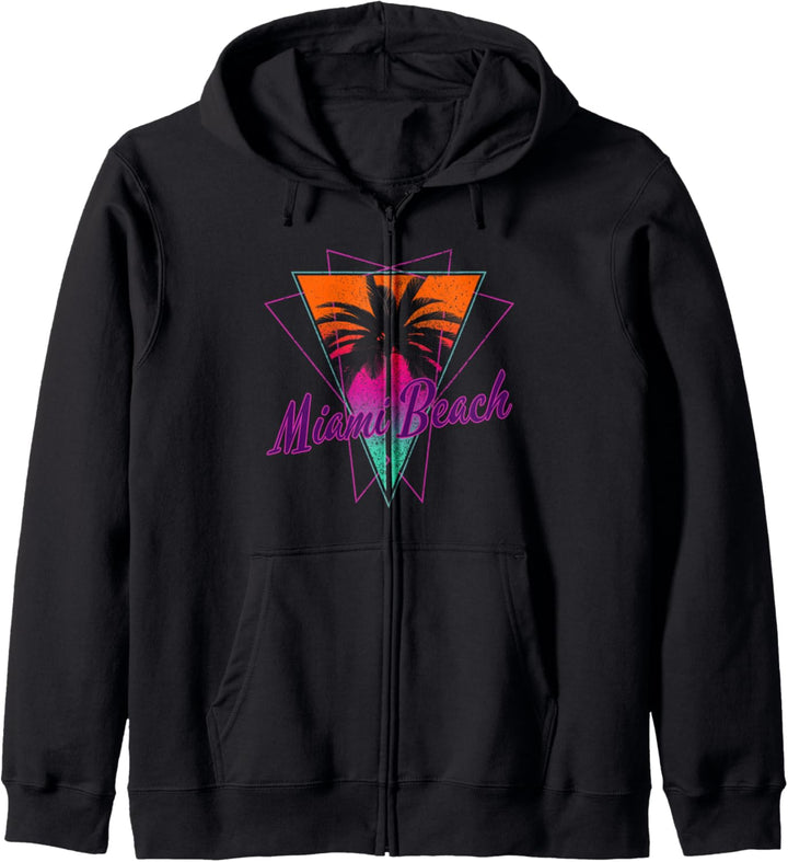 Miami Beach Retro Florida USA Amerika Souvenir Geschenk Kapuzenjacke