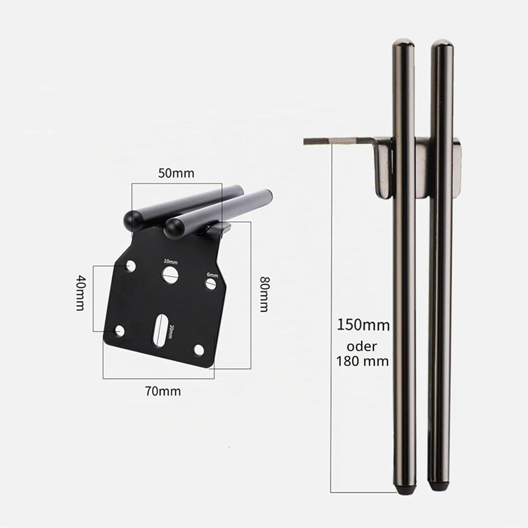 KMERCE Möbelfüsse Metall Schwarz, 4 Stück Schrankfüsse 15cm, Kommodenfüsse, Sofa füsse, Füsse für mö