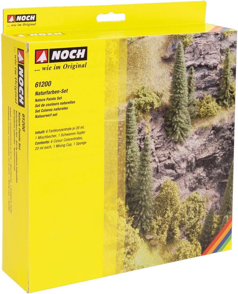 NOCH 61200 Modellbahn-Naturfarbe Beige, Ocker, Oliv, Erdfarben (earth), Grau, Schwarz 1 Set, 20 ml (