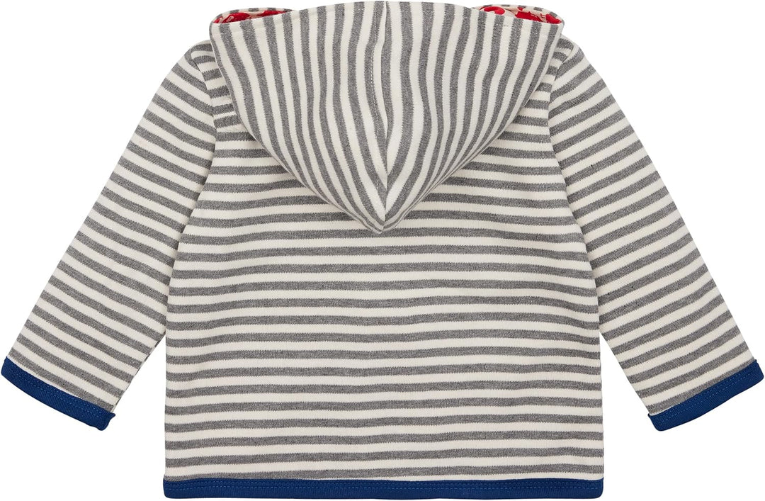 loud + proud Unisex Baby Ringel, GOTS Zertifiziert Wendejacke 50-56 Grau, 50-56 Grau