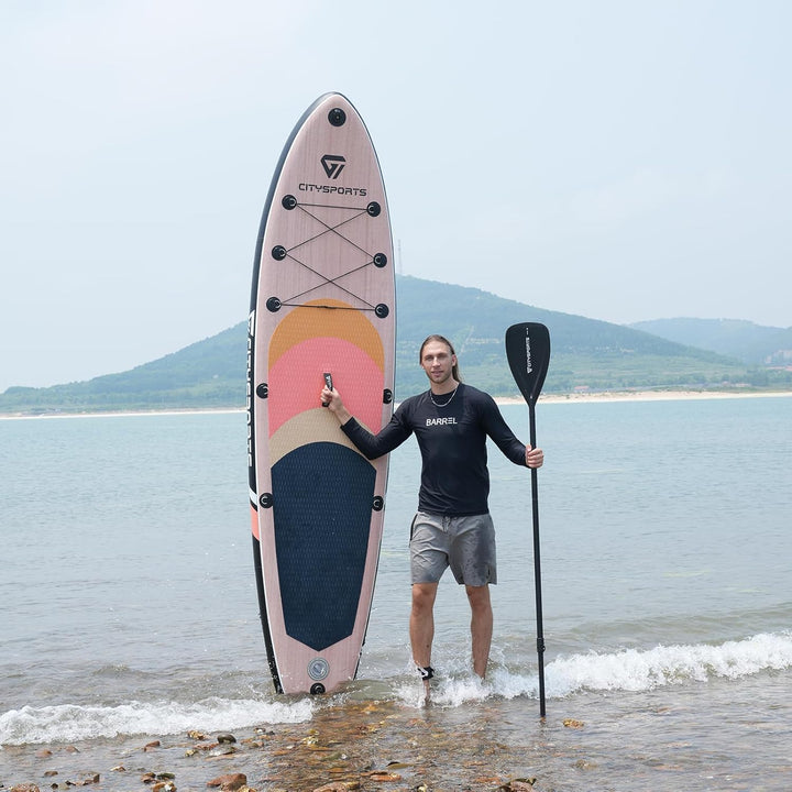 Stand Up Paddling Board Aufblasbar Professionelle Klasse Eva Surfbrett | 3.2M Schwimmstabilität Geei