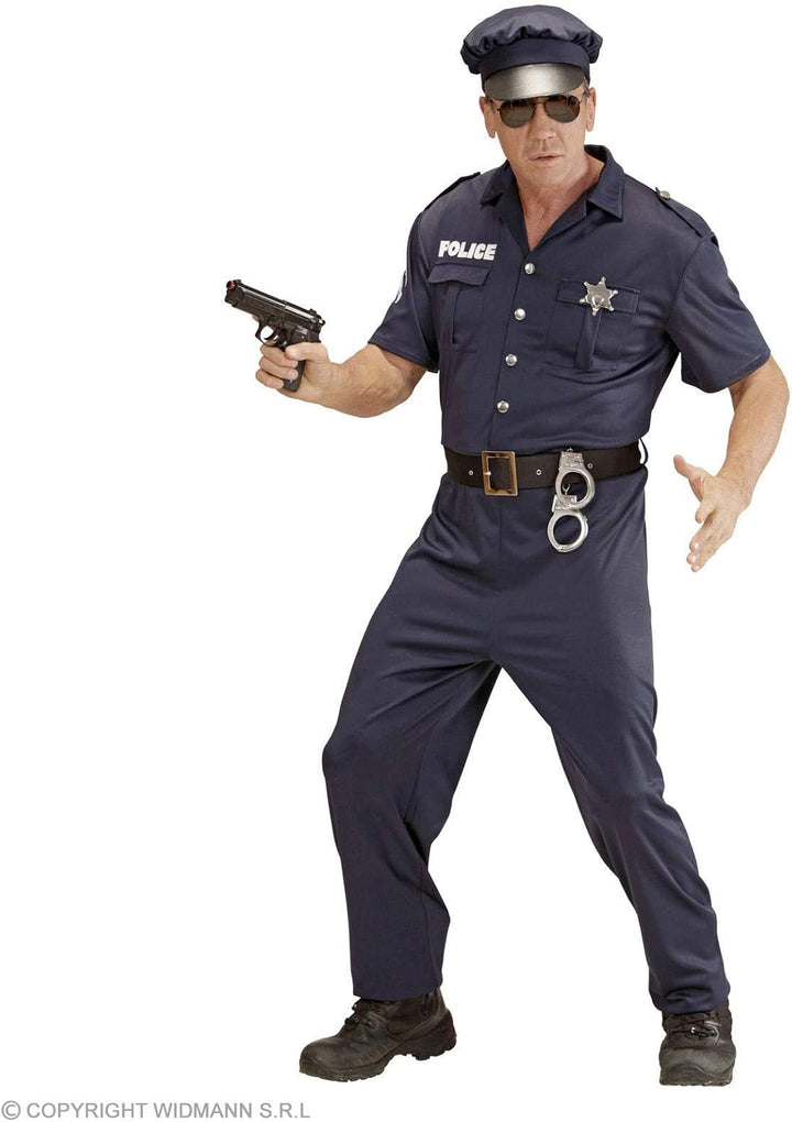 "POLICE OFFICER" (jumpsuit, belt, hat) - (L), L