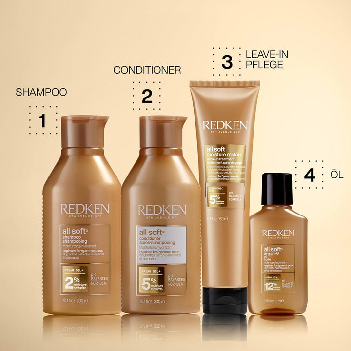 Redken Haarshampoo für trockenes und brüchiges Haar, Belebt und hydratisiert, Mit Omega-6 und Argan-