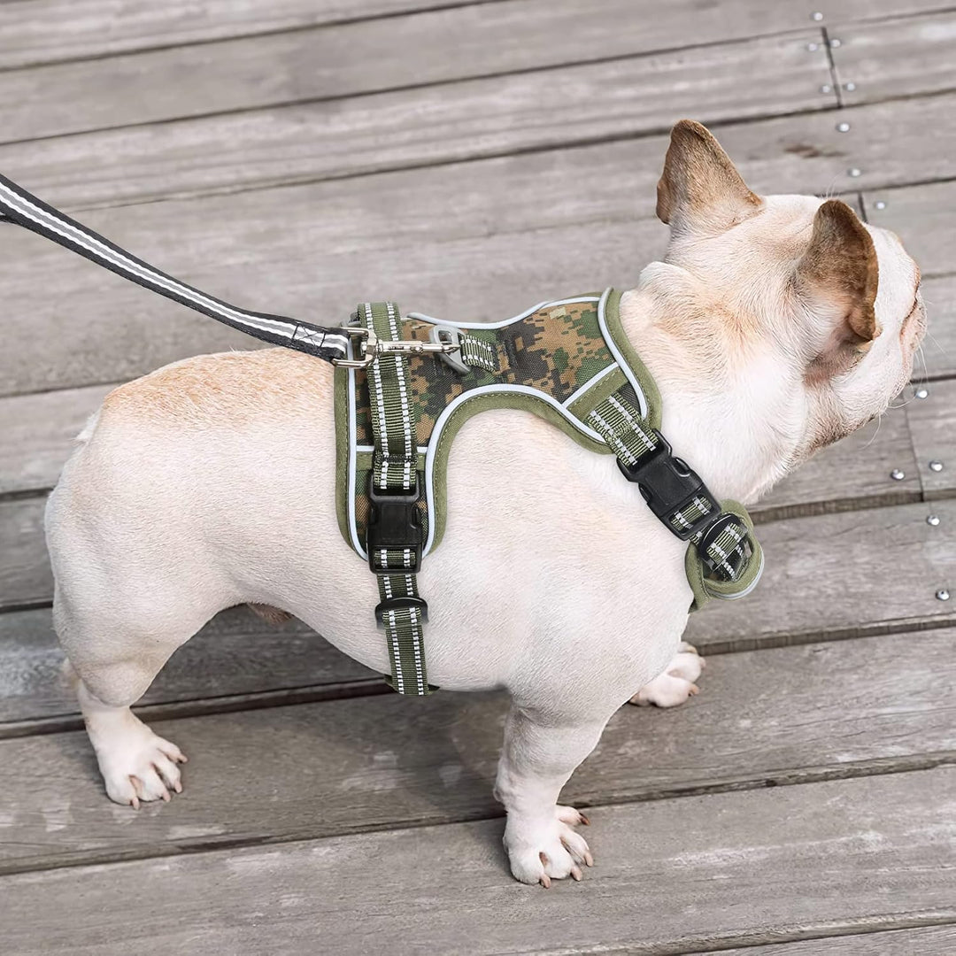 HEELE Hundegeschirr, Hundegeschirr für Mittelgrosse Hunde, Weich Atmungsaktiv Einstellbar Reflektier