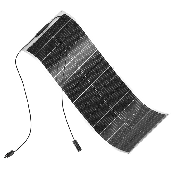 Solarpanel Flexibel 100W, 12V Flexibles Solarpanel Schmal Lang 100Watt Solarmodul für 12V Batterien