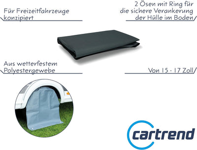 cartrend 10169 Reifenschoner & 10685 Caravan Radschutzhülle XL Radschutz Reifenabdeckung Reifentasch