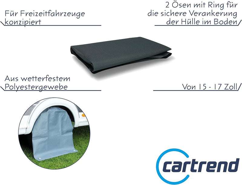 Cartrend 10685 Caravan Radschutzhülle XL Radschutz Reifenabdeckung Reifentasche Schutzhülle wasserdi