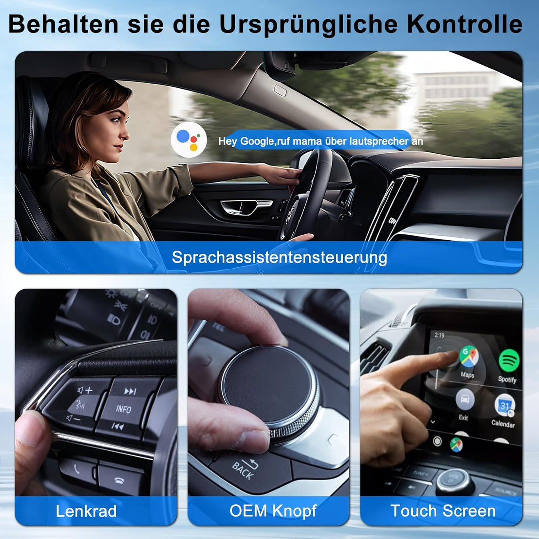 Android Auto Wireless Adapter, Android Auto Adapter für Werkseitig Verkabeltes auf Wireless, Kompati