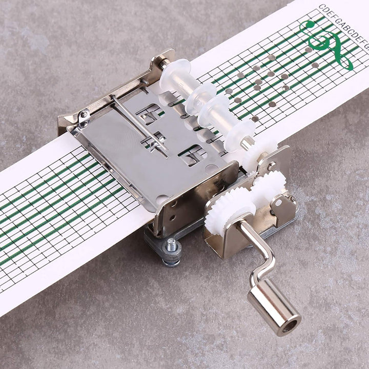 FTVOGUE 15 Hinweis DIY Tune Handkurbel Mechanische Spieluhr Bewegung Locher 20 Papierbänder Erstelle