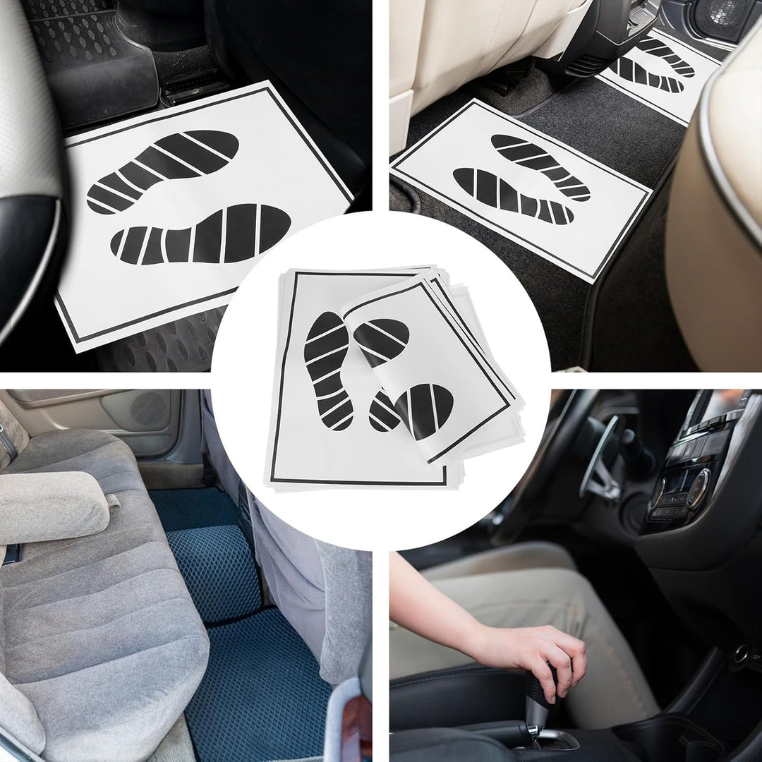 CLISPEED 50 Stück Auto-Fussmatten Autoteppich Papiermatten Einweg-Fussmatten Premium-Auto-Papier-Fus
