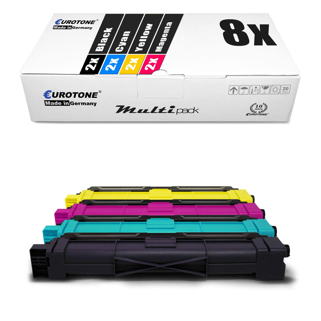 8X Müller Printware XXL Toner im Set für Brother DCP-L 3510 DCP-L 3550 CDW ersetzt TN-247K TN-247C T