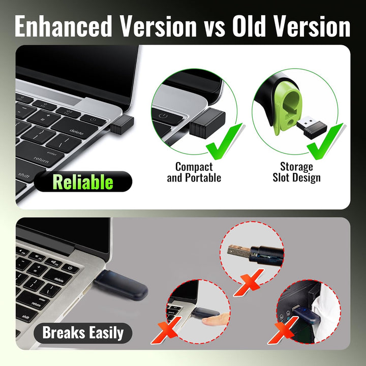 Tera Kabelloser Barcodescanner Handheld 1D Laser Wireless und USB Wired mit Akkustandsanzeige, Extra
