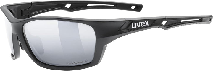 uvex Unisex Sportstyle 232 P Sportbrille (1er Pack) Einheitsgrösse Black Mat/Silver, Einheitsgrösse