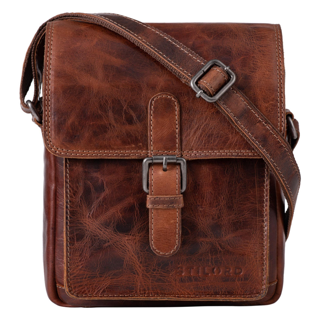 STILORD 'Martinez' Kleine Umhängetasche Herren Leder Vintage Messenger Bag klein für 9,7 Zoll iPad T