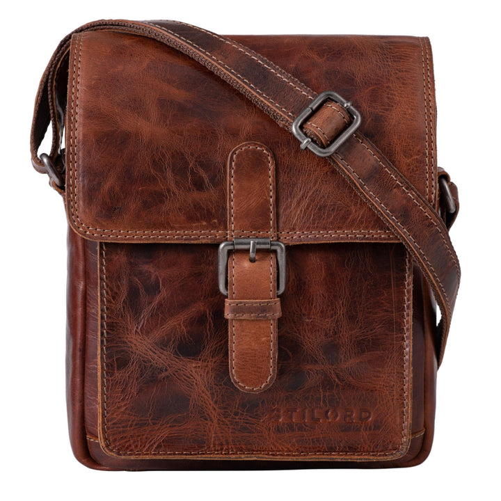 STILORD 'Martinez' Kleine Umhängetasche Herren Leder Vintage Messenger Bag klein für 9,7 Zoll iPad T