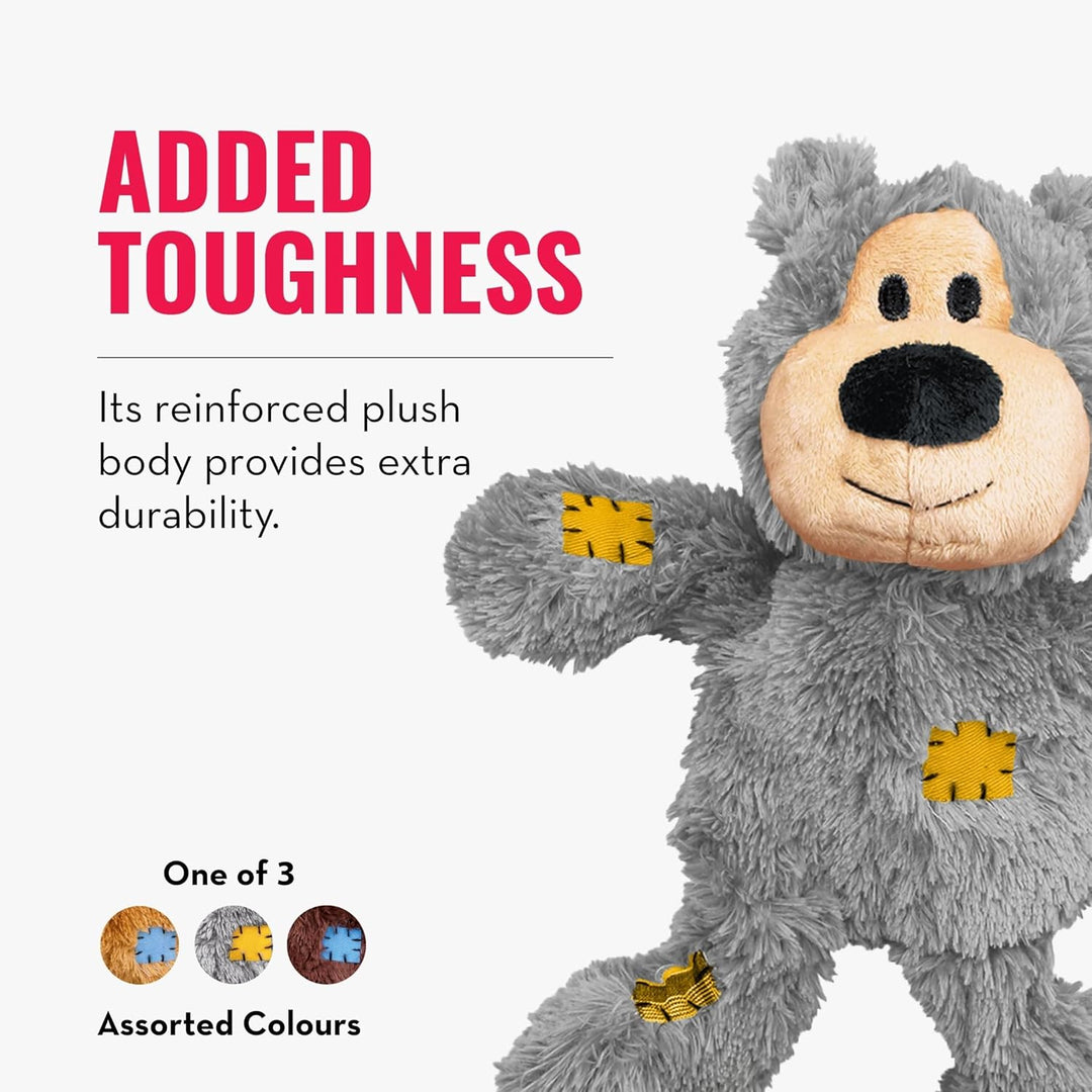 KONG Wild Knots Bear - Hundespielzeug aus Geknotetem Seil - Minimale Füllung - Für Kleine/Mittelgros