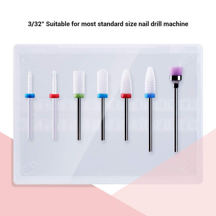 MelodySusie 7x Premium Keramik Bits Set Professioneller Schleifkörper Schleifkopf Nagelfräser Aufsät