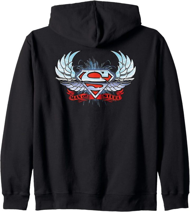 Superman Chrome Wings Shield Kapuzenjacke