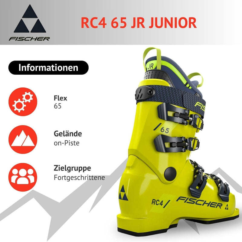 VDP Skischuhe Skistiefel für Kinder/Jugendliche - Fischer RC4 65 JR Junior - Kinder/Jugendliche Alpi