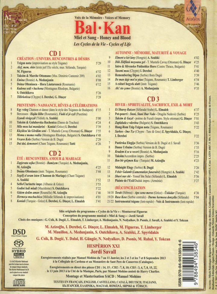 Honey & Blood-Cycles of Life in the, Audio-CD