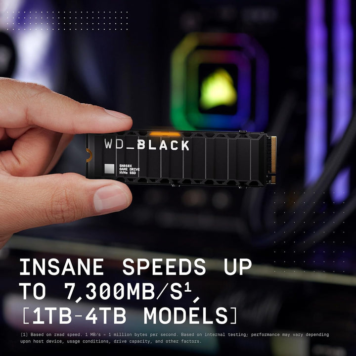 WD_BLACK SN850X NVMe SSD mit Heatsink 1 TB interne SSD (Gaming Speicher, PCIe Gen4-Technologie, Lese
