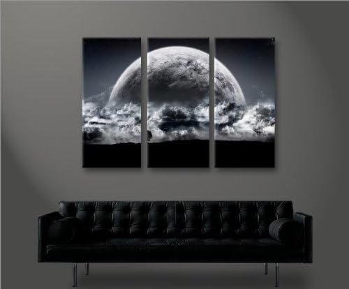 islandburner Bild Bilder auf Leinwand New Moon XXL Poster Leinwandbild Wandbild Art up Your Life ®