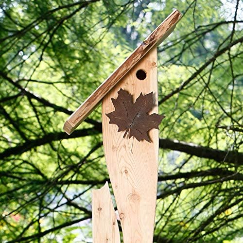 WEIDENPROFI Nistkasten, Vogelhaus mit Standfuss aus Lärchenholz, Modell Morgentänzer, Höhe ca. 300 c