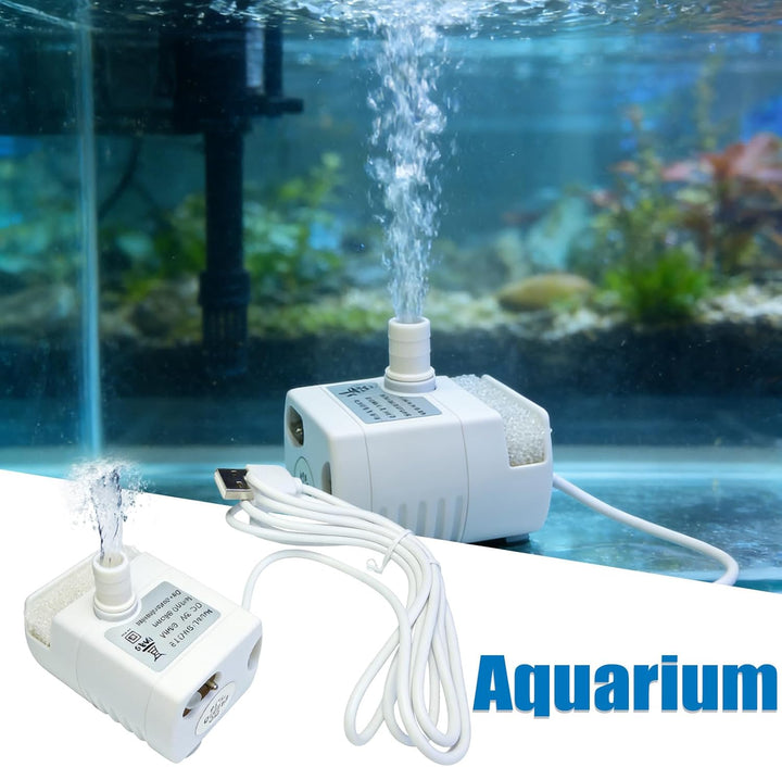 2 Stück Ersatzpumpe für Katzentrinkbrunnen mit LED, Ultra Leise Katzenbrunnen Pumpe mit 1.8m Kabel H