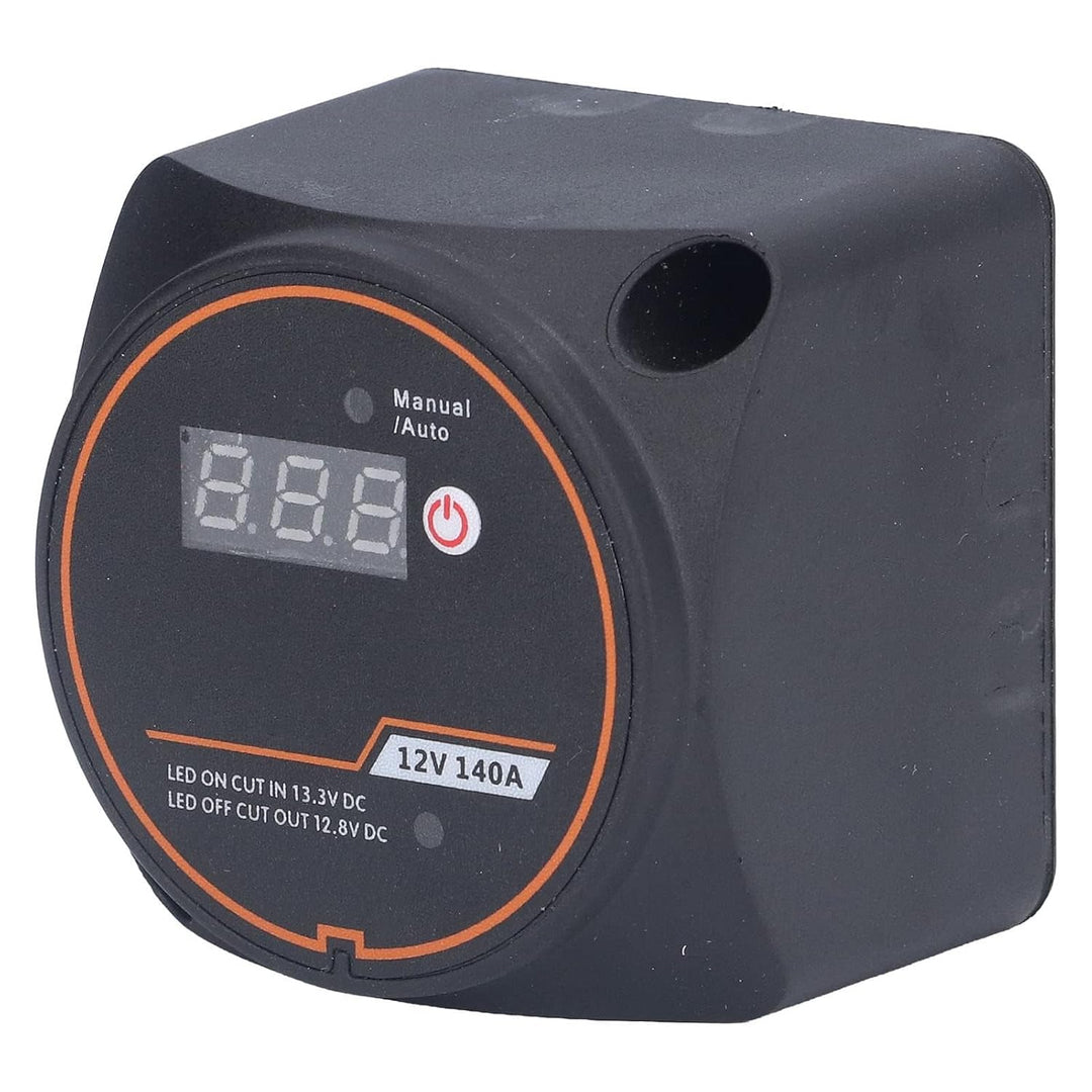 Spannungsempfindliches Relais 12V 140A Doppelbatterierelais Wasserdichte Digitalanzeige Split-Batter