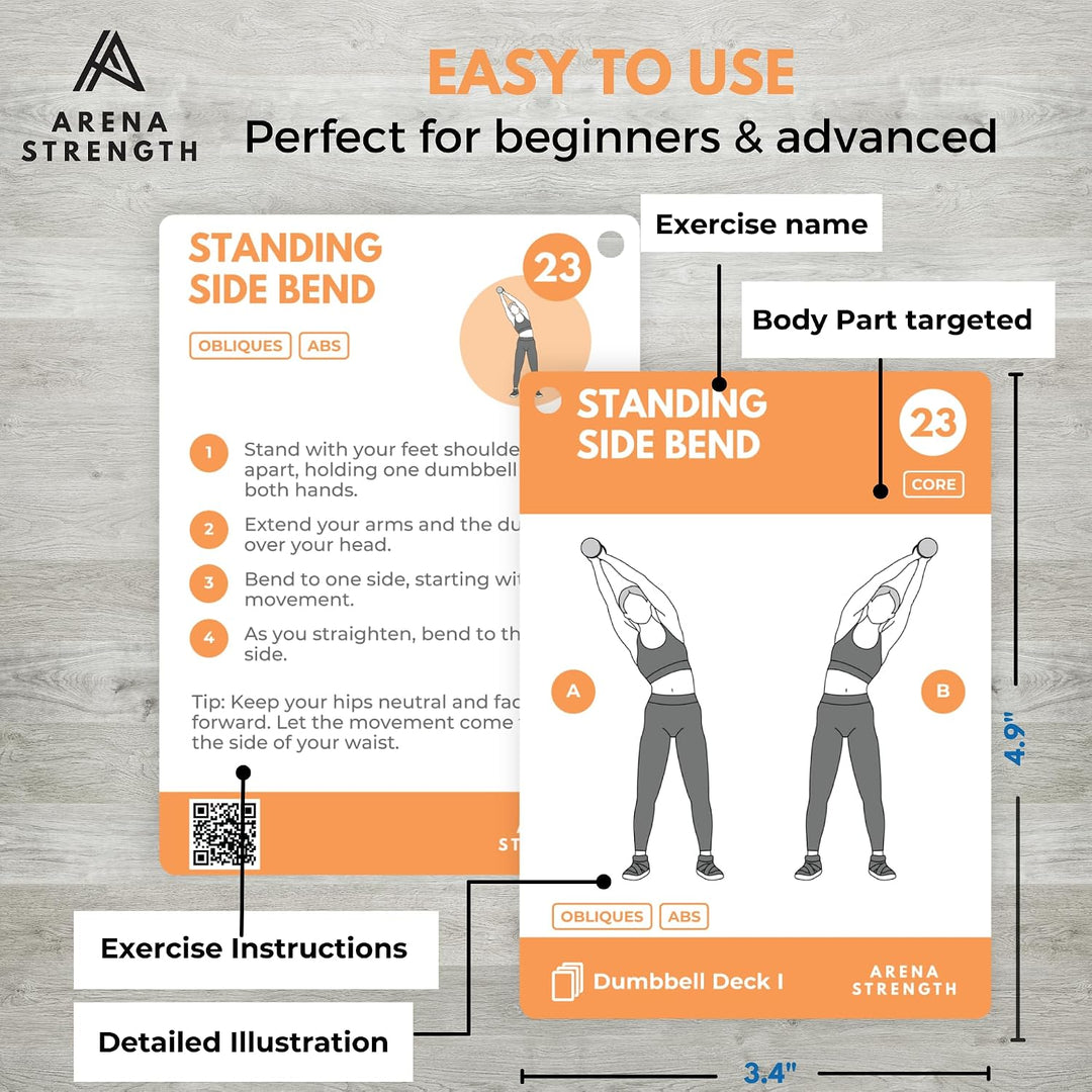 Arena Strength Workout-Karten - Instruktions-Fitness-Deck für Booty-Band-Workouts, Anfänger-Fitness-