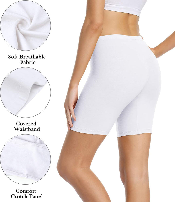 wirarpa Radlerhose Damen Kurz Baumwolle Boxershorts Unter Kleid Rock Unterhosen mit Bein Anti Scheue