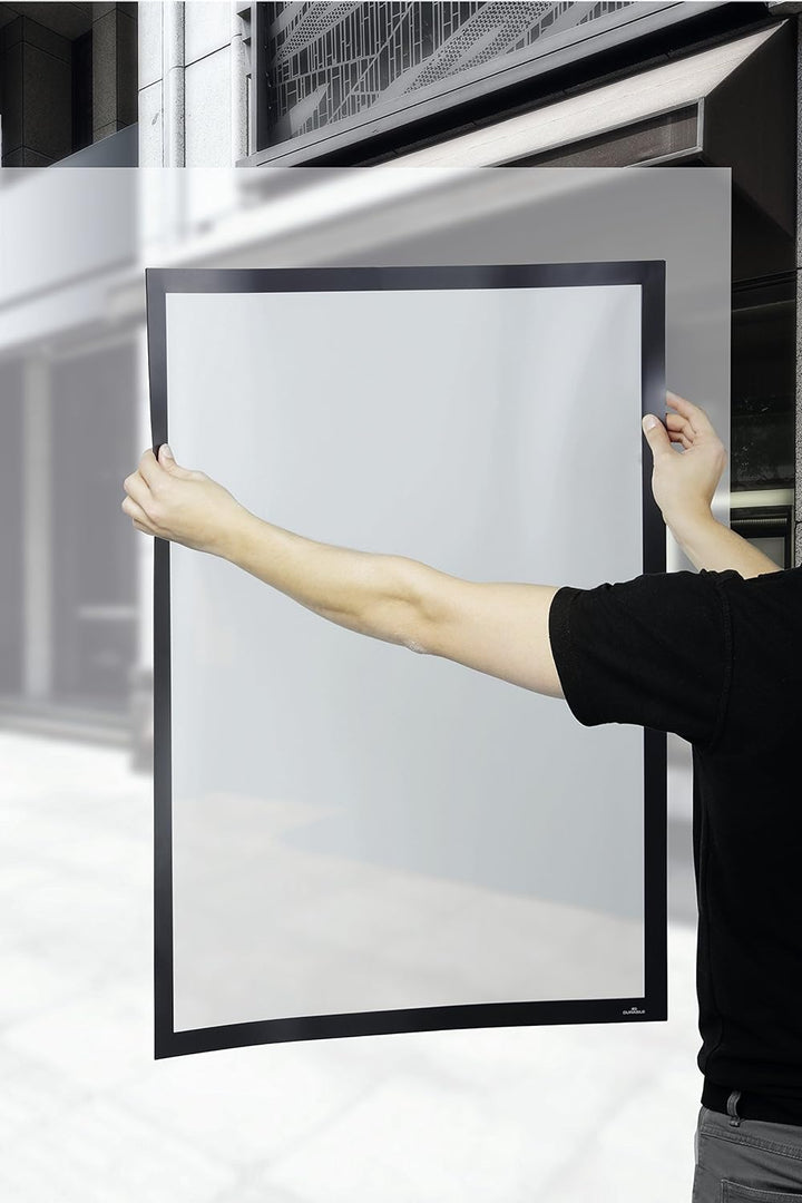 Durable Info-Rahmen Duraframe Poster Sun (70 x 100 cm, Plakatrahmen für Schaufenster) 1 Stück, silbe