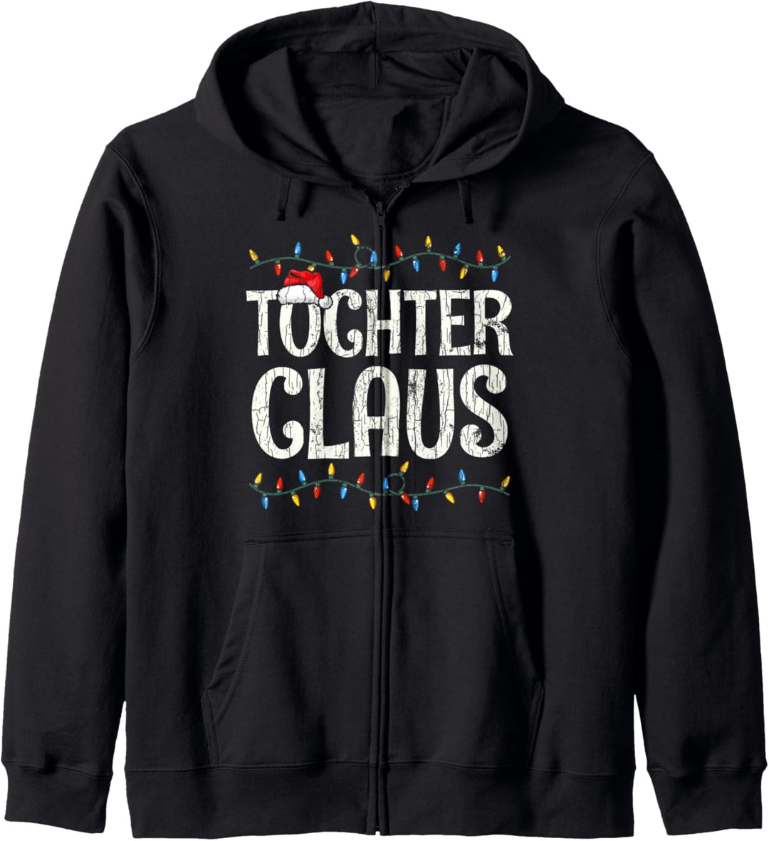 Tochter Claus Lustiges Weihnachts-Geschenk Familien Kapuzenjacke