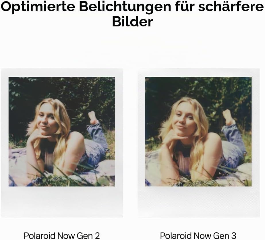 Polaroid Now 3rd Generation I-Type Sofortbildkamera, Gelb, nur Kamera, kein Film (9158) | Now Gen 3,