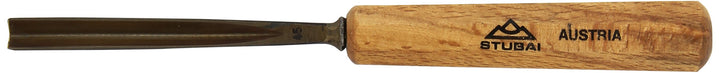 STUBAI Stemmeisen Stechbeitel Serie 52 - Form 45 | Gerader Gaissfuss 8 mm, mit Holzgriff, zum Vorste