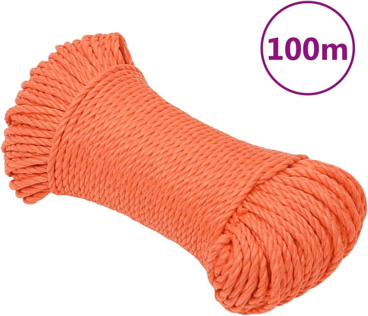 Tidyard Polypropylenseil, Arbeitsseil, Bootsseil, Festmacher, Faserseile, Flechtleine, Seile, Orange