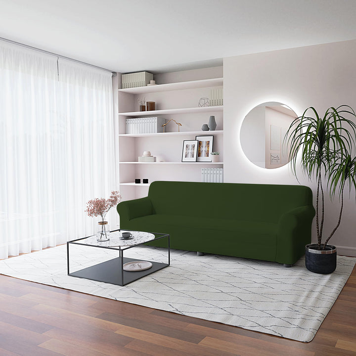 Italian Bed Linen Sofa-Schonbezug “Più Bello”, Dunkelgrün, 4 PLÄTZE 4 PLÄTZE Dunkelgrün, 4 PLÄTZE Du