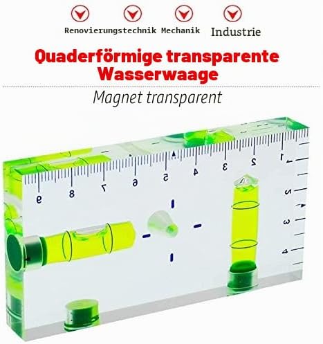 umei Transparente T-Type Multifunktionswaage Wasserwaage Zwei-Wege-Ebene mit Magnetskala, Grösse 95