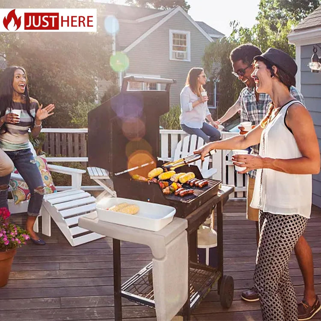 JUSTHERE 15 Stücke Grillbesteck Set, Edelstahl Grillzubehör BBQ Utensils, Professionelle Grillset mi