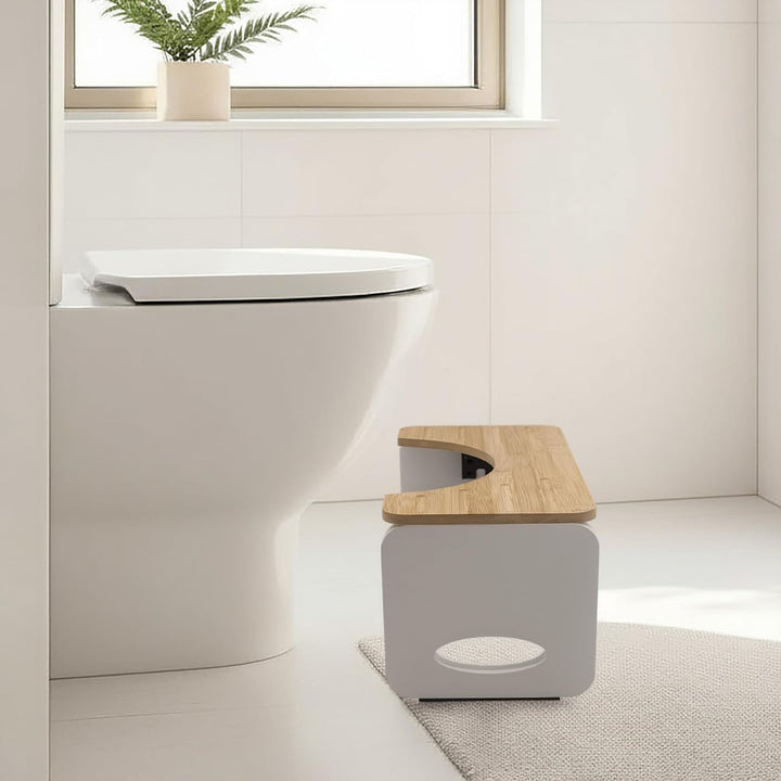 Spetebo Bambus Toilettenhocker für natürliche Hockstellung - 40 x 20 cm - Ergonomischer Squat WC Hoc