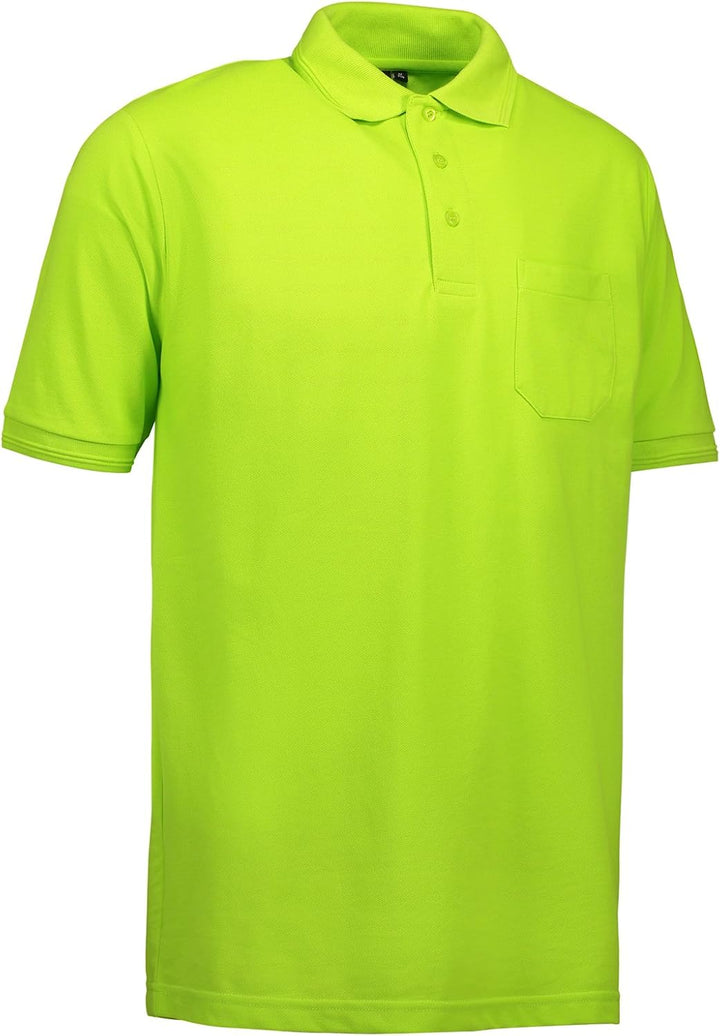 Pionier 41082-L Poloshirt "320 Pro Wear" mit Tasche, Limettengrün, Grösse L