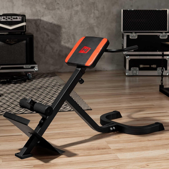 Hop-Sport Rückentrainer Hyperextension 45° Bauchtrainer HS-1018 Fitnessgerät für Zuhause