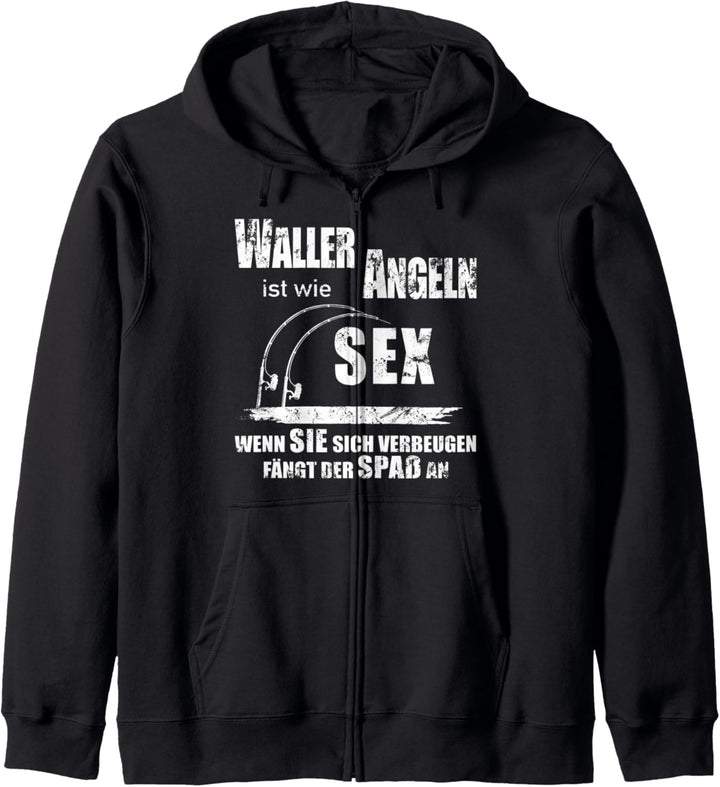 Lustiges Waller Angeln Welsangeln Fischen Silure Catfish Kapuzenjacke